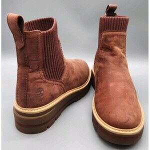 Timberland Cervinia Valley Chelsea Brown Size 7.5 Boots See Photos